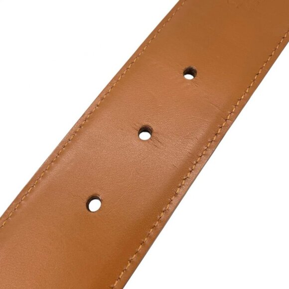 Bvlgari Leather Brown Belt Gold main image 7